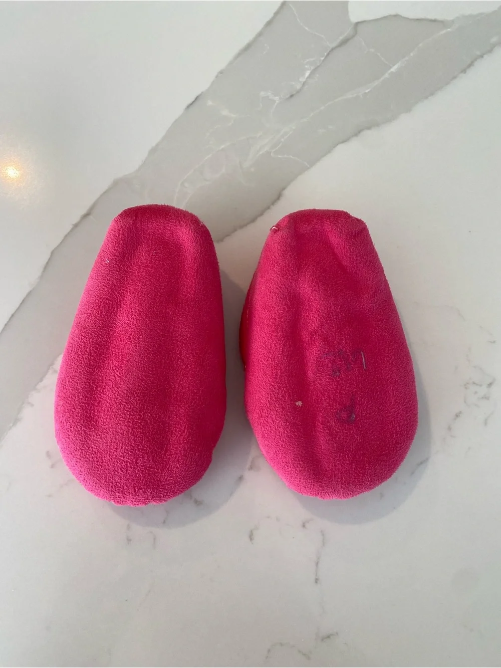 Rising Star Girls Pink Moccasin Slippers Faux Fur Lined Slip On Bow 6-9M